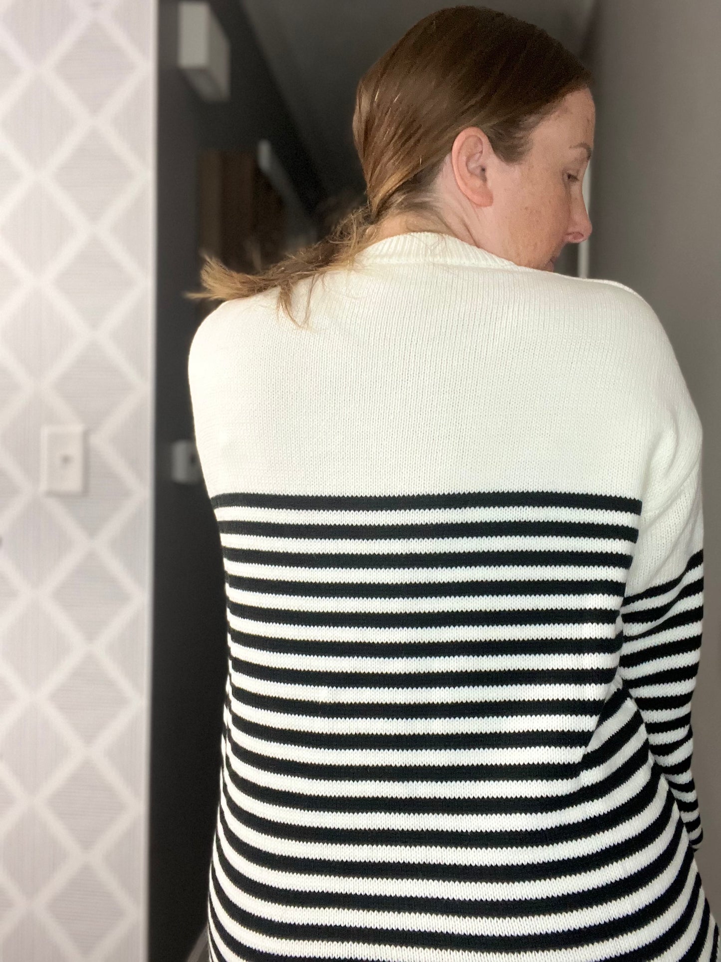 Stripes and Love Knit Sweater