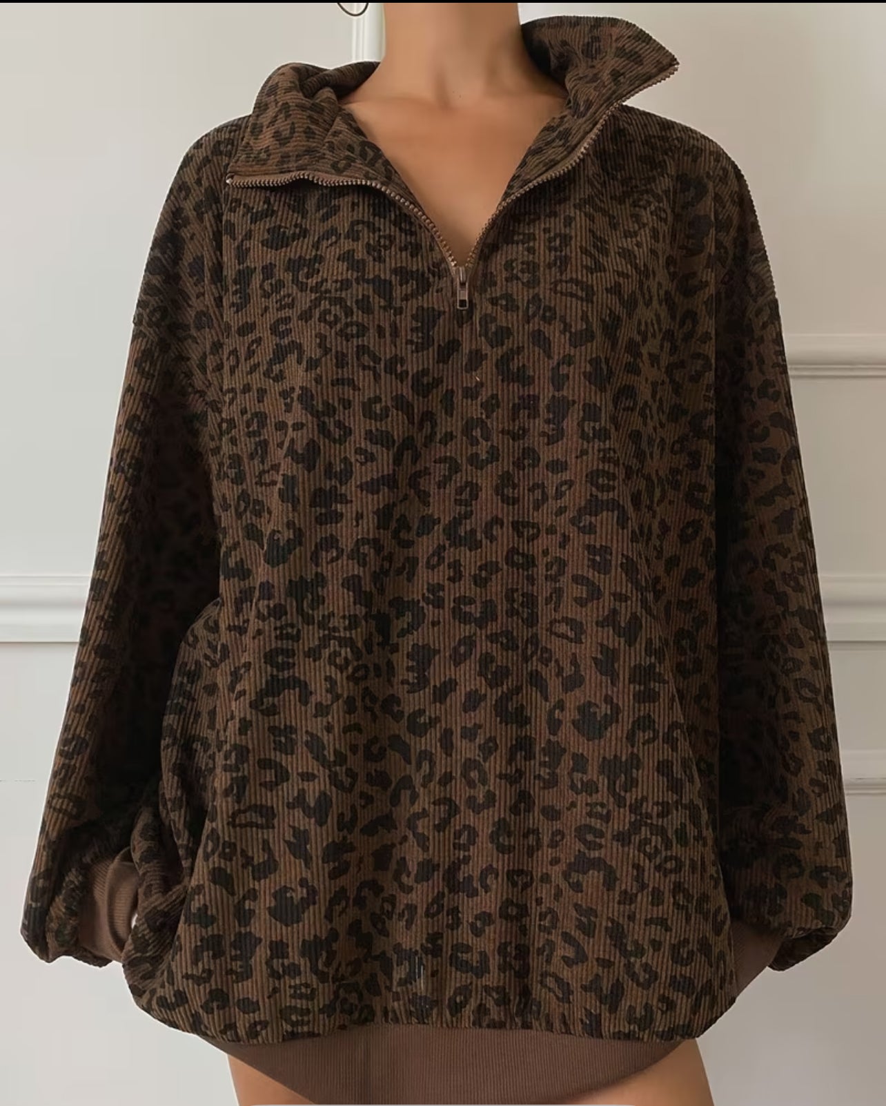 Light It Up With Leopard Pullover