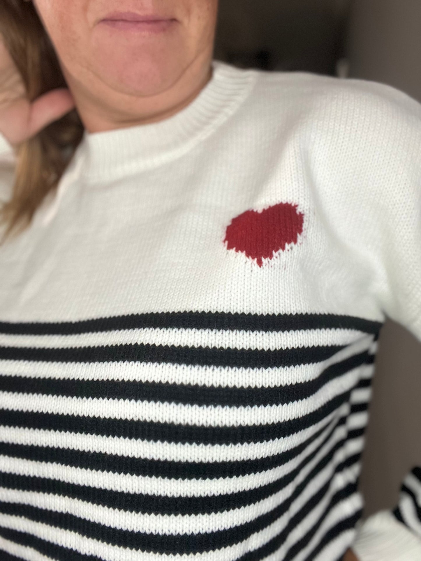 Stripes and Love Knit Sweater