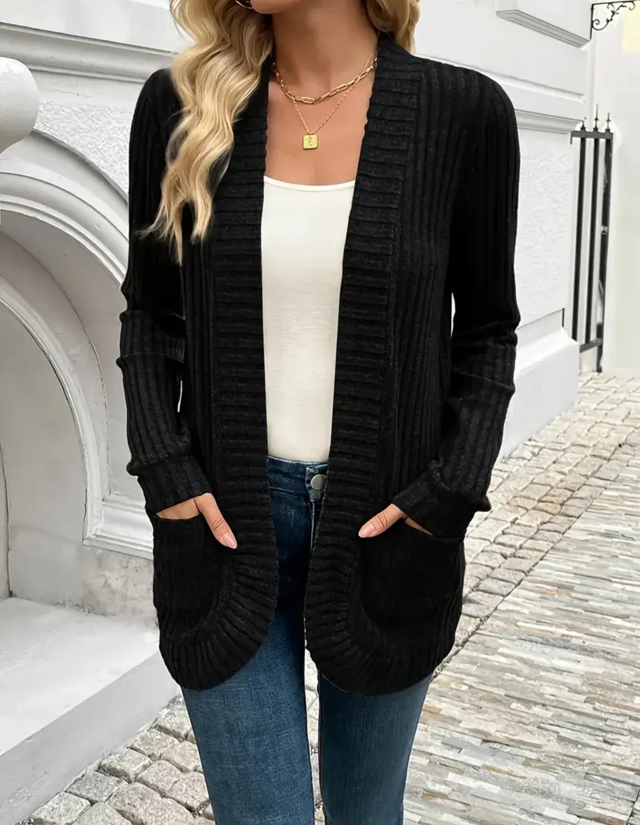 Butter Soft Light Weight Ribbed Open Front Cardigan