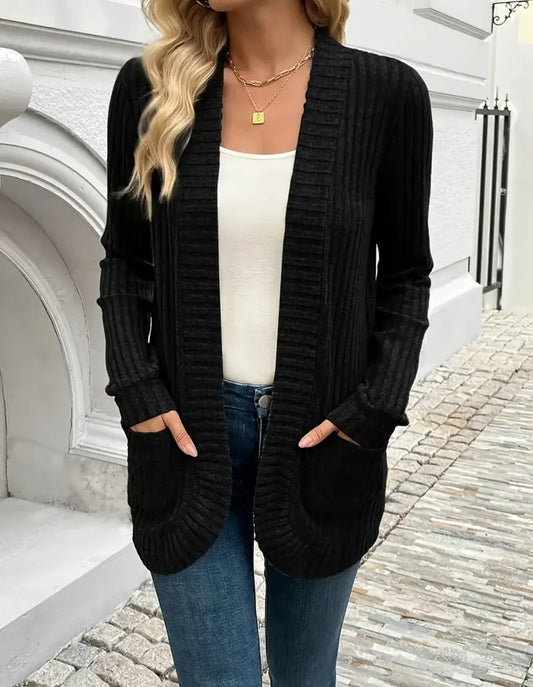 Butter Soft Light Weight Ribbed Open Front Cardigan