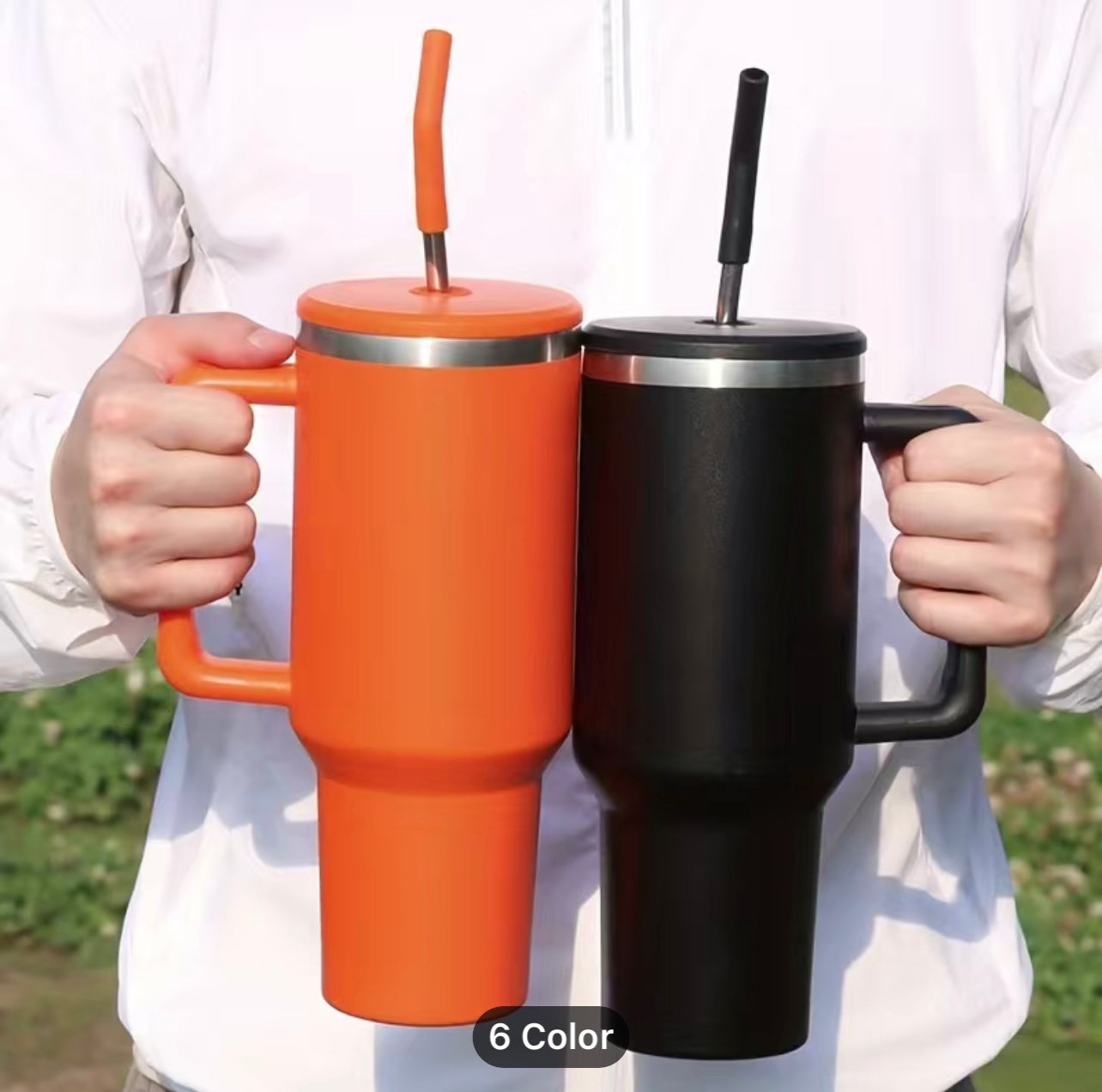 40oz Dupe Tumbler With Rubber Straw Cover