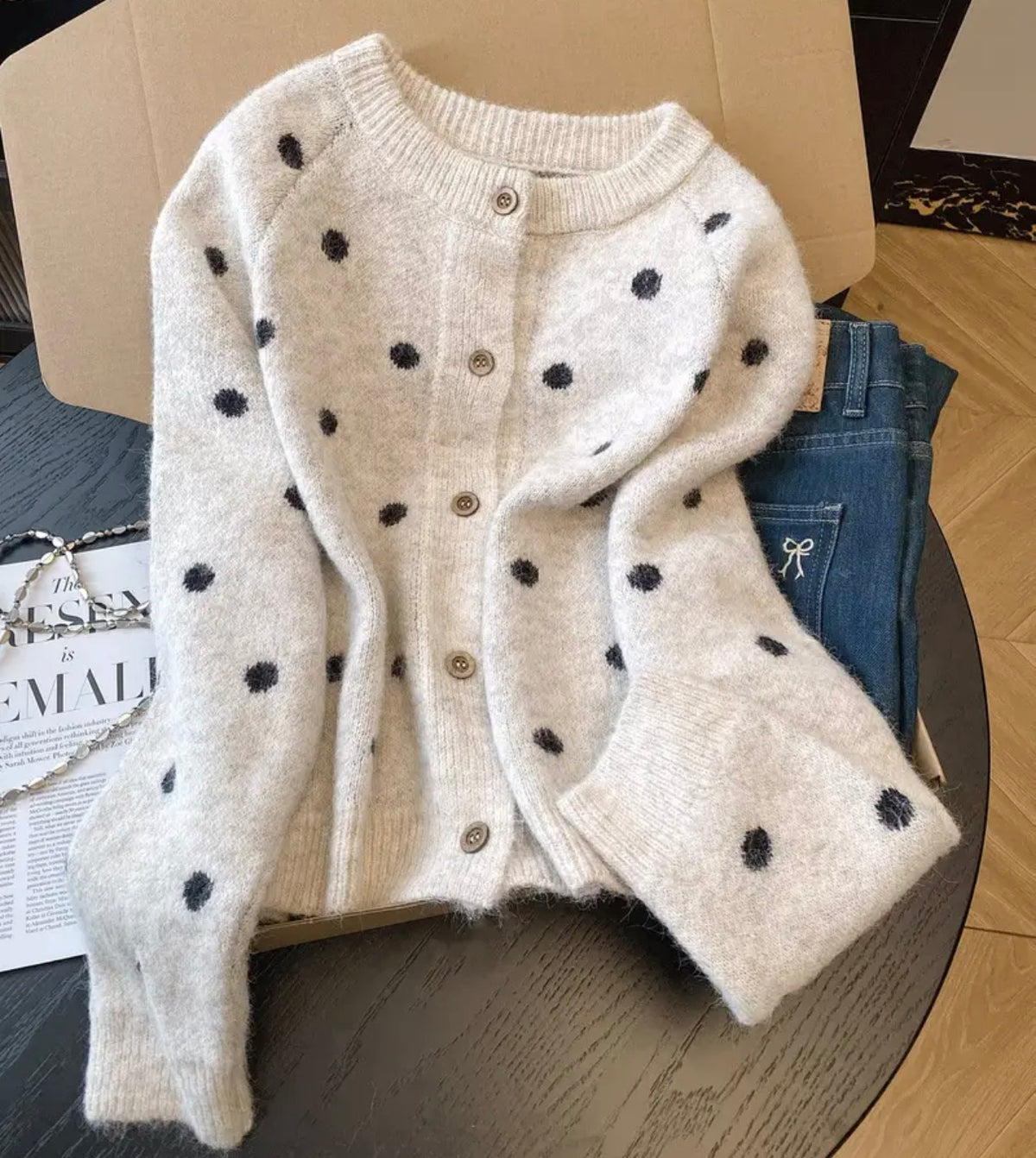 Dot to Dot Sweater Cardigan