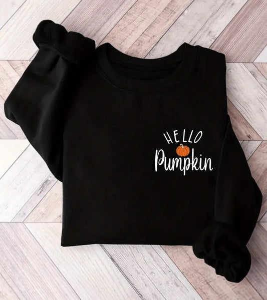 “Hello Pumpkin” Festive Fall Crewneck