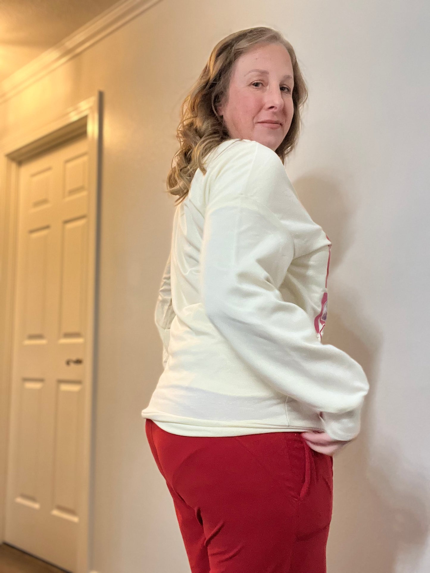 Retro Santa Merry Christmas Graphic Crew