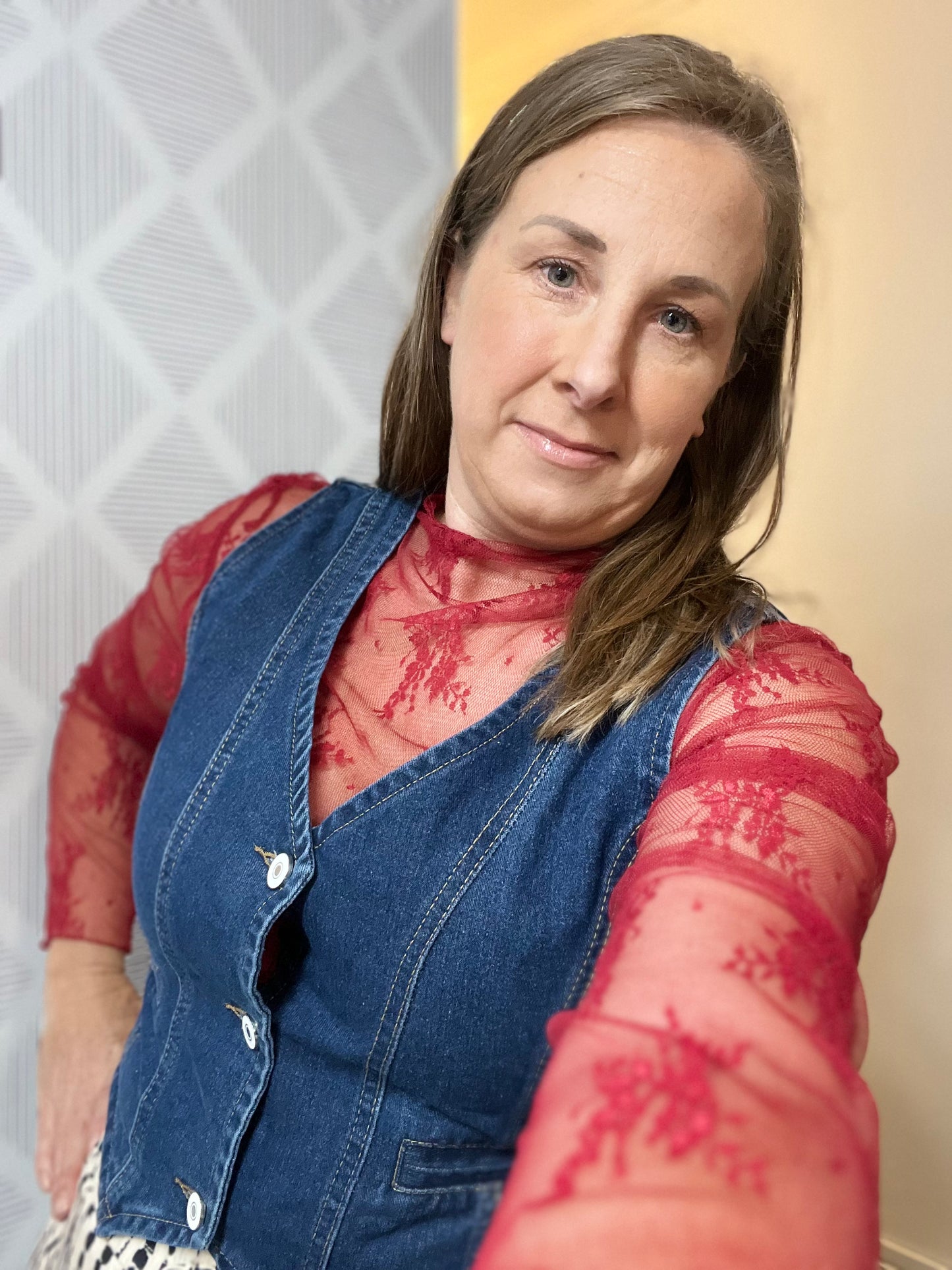 All I Wanna Do Mesh Semi Sheer Top