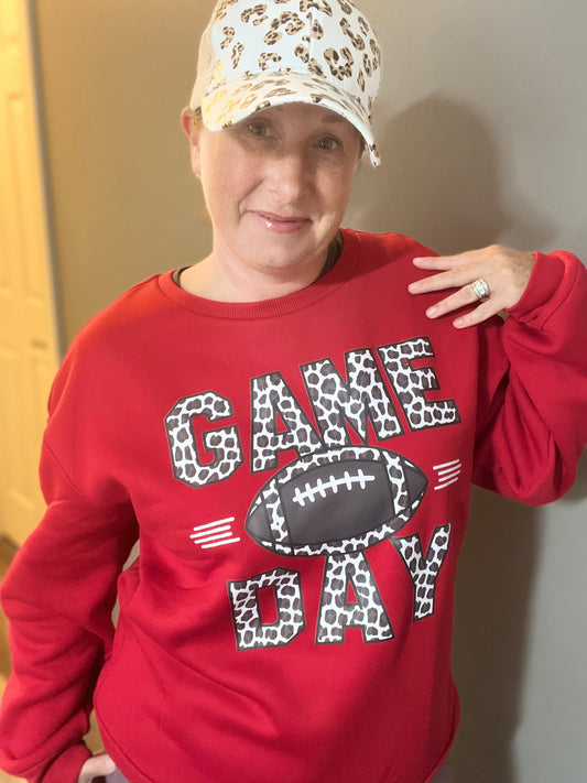 Leopard Game Day Fleece Crewneck