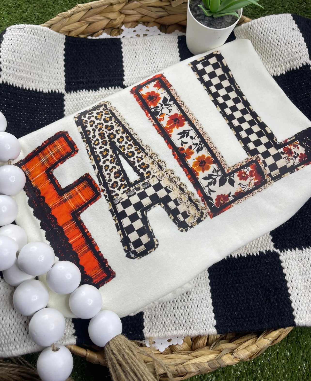Patchwork & Pumpkins Fall Tee 🎃