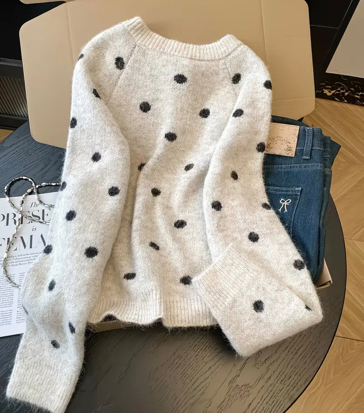 Dot to Dot Sweater Cardigan