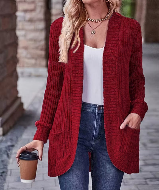 Butter Soft Light Weight Ribbed Open Front Cardigan