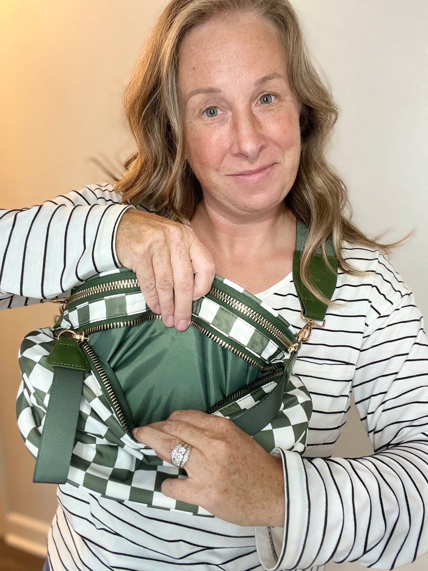 Checkered Large Bum Bag