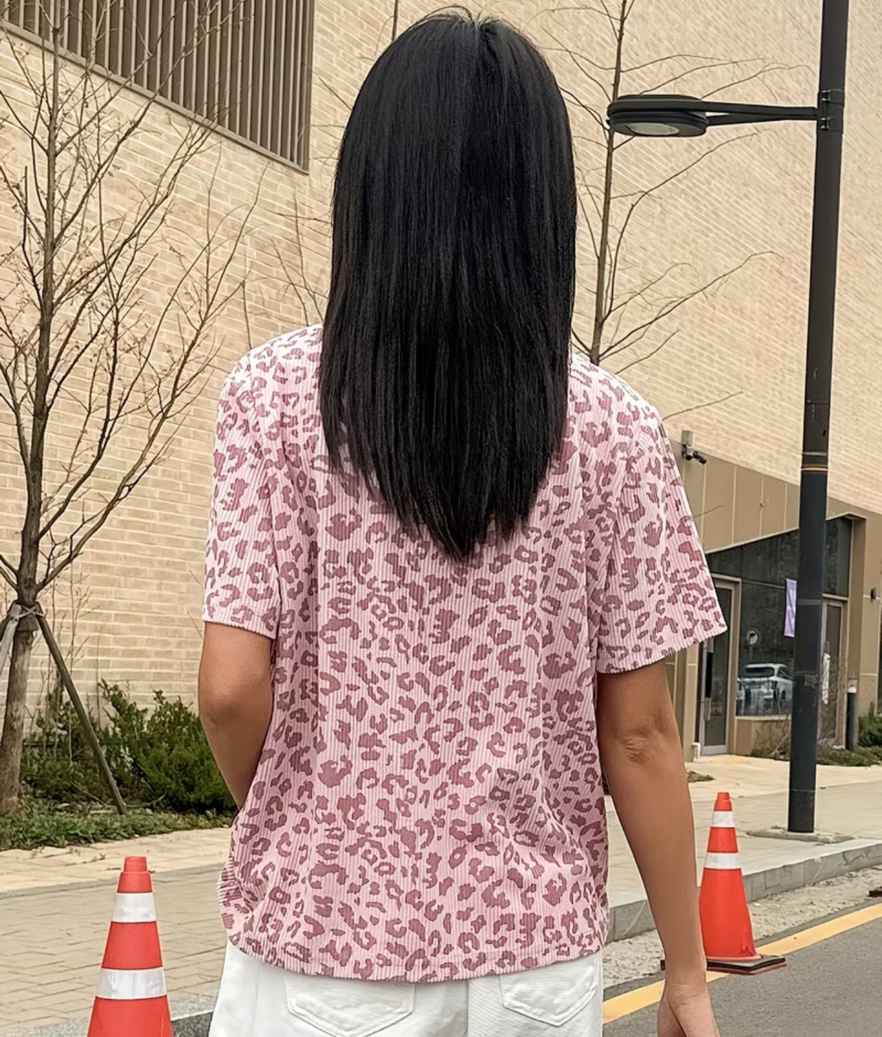 Keep It Real Ribbed Leopard Tee