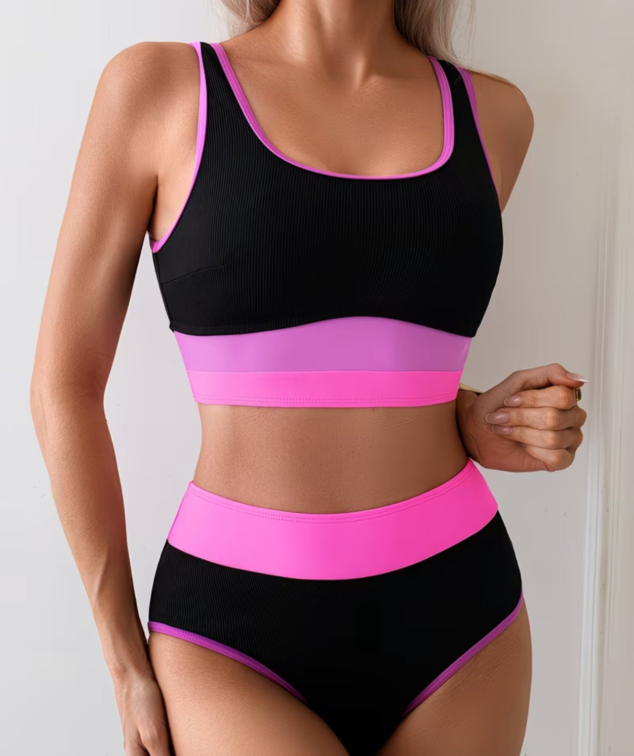 Neon Lights Tankini Bikini