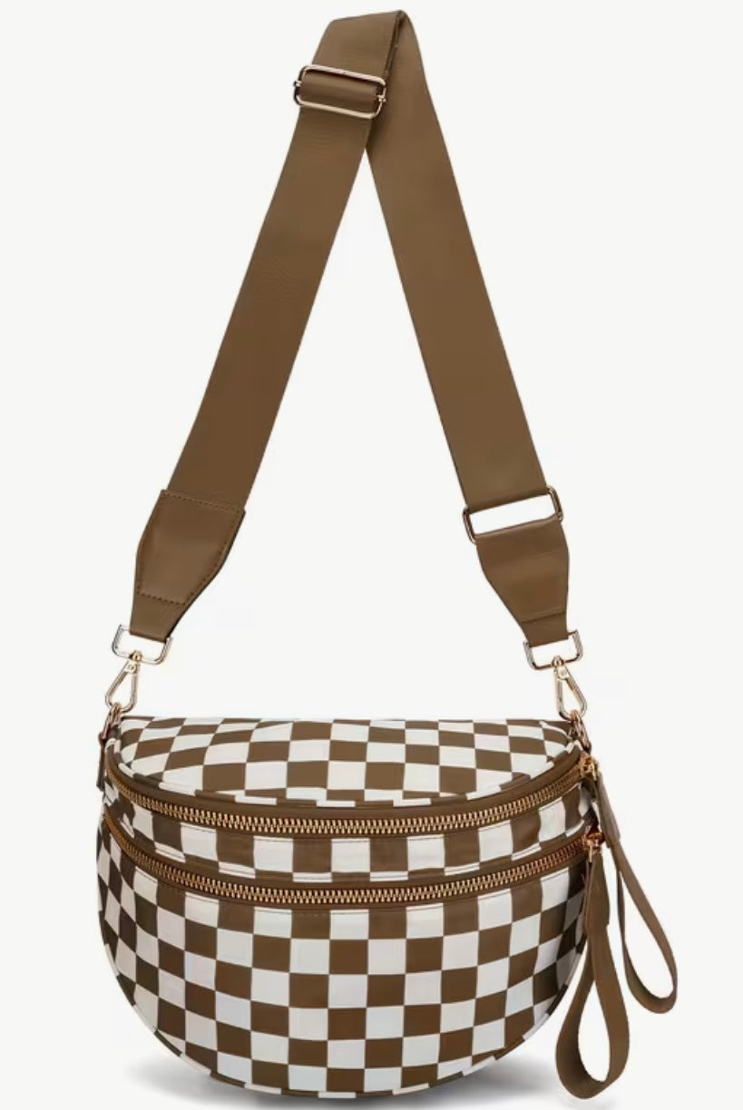 Carry Everything Large Checker Bum Bag 💚Mega Seller💚