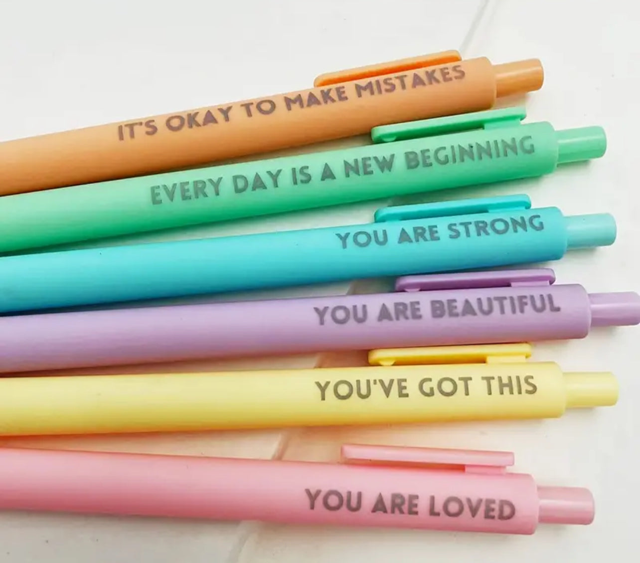 Inspirational Quote Roller Ball Set of 3 Pens