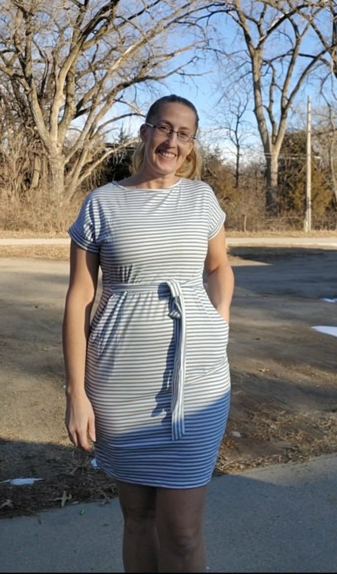 Cute As A Button Stripped Dress