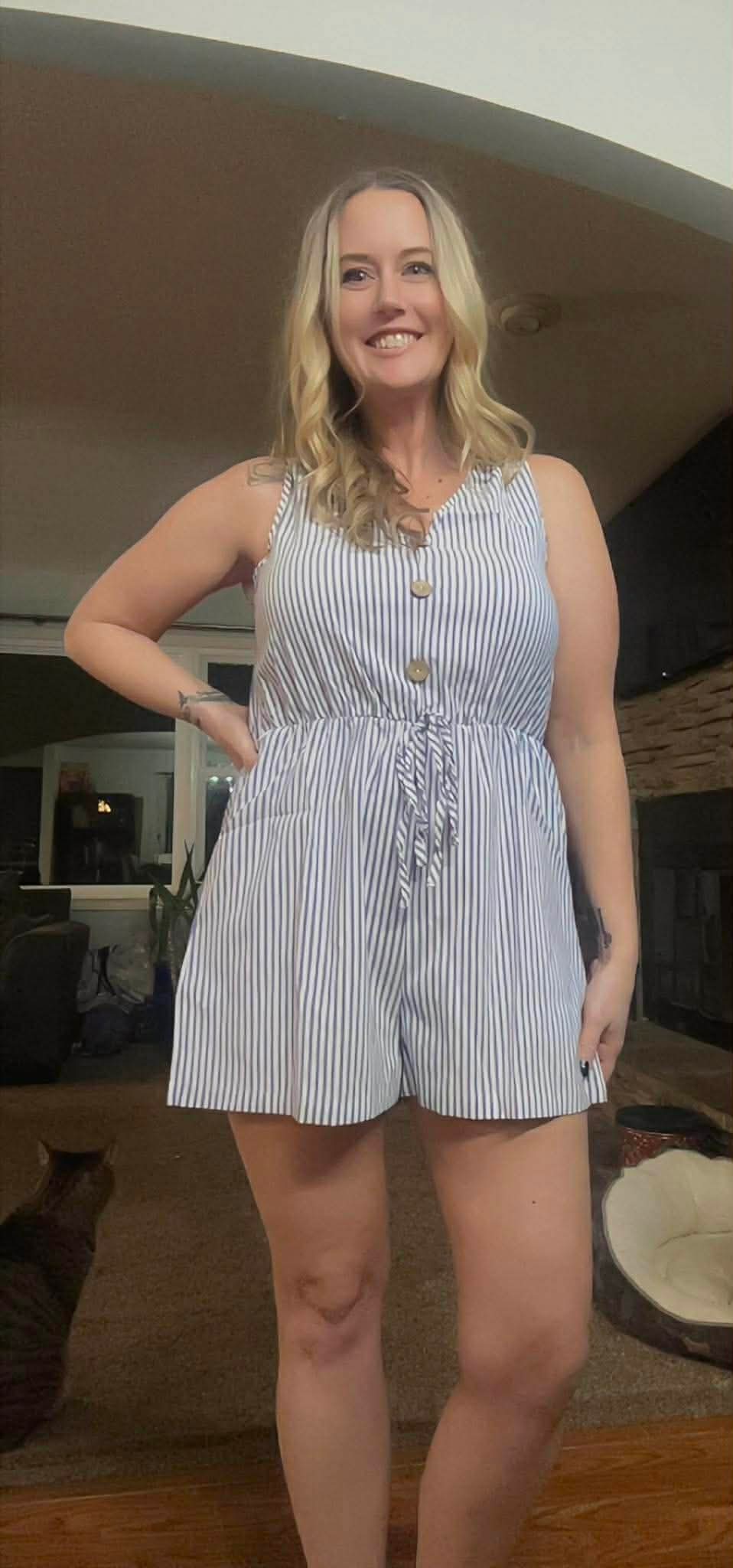Bask in the Sun Seersucker Romper