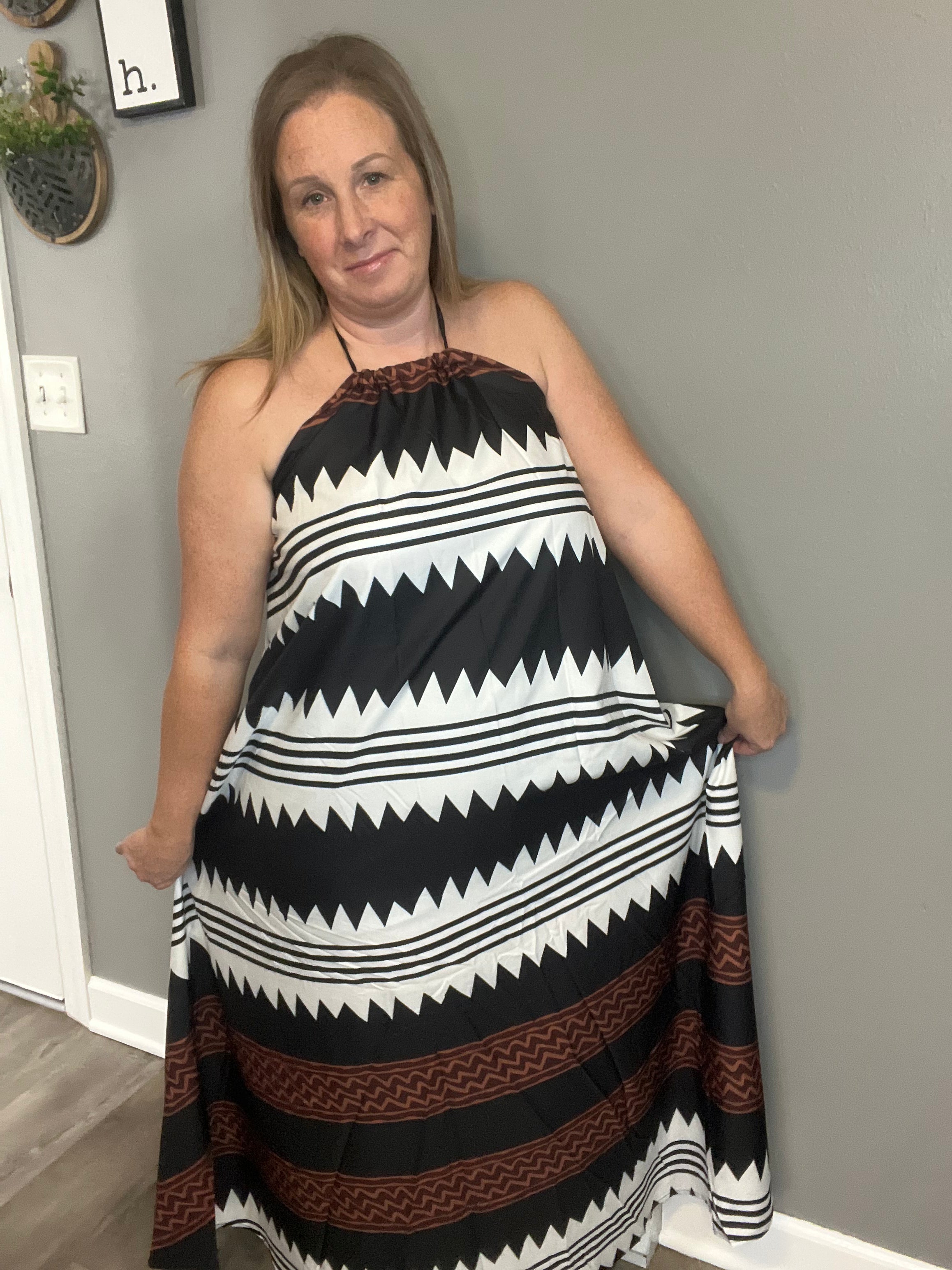 Long Halter Printed Maxi FINAL SALE – Krickette & Lime Boutique