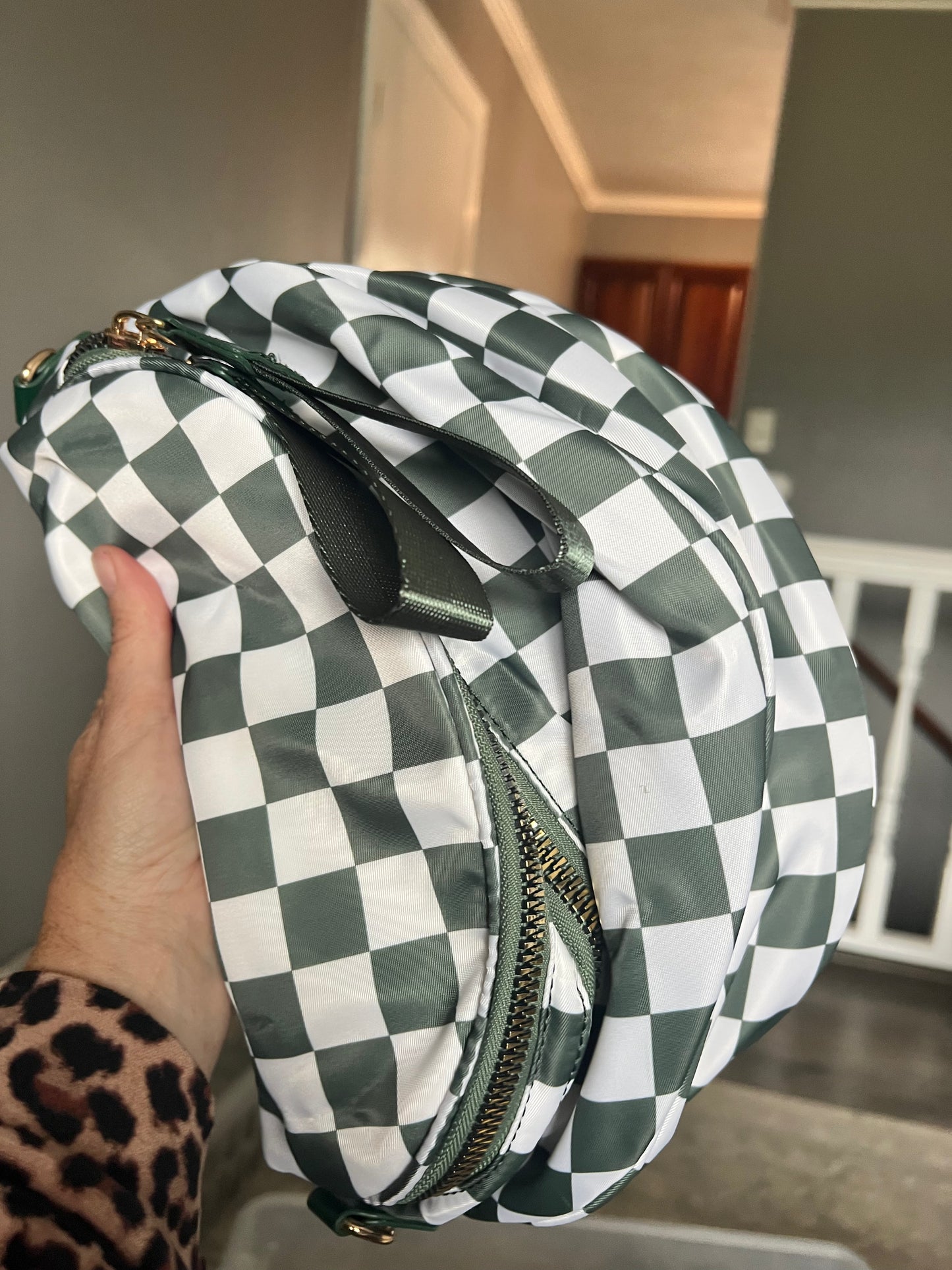Carry Everything Large Checker Bum Bag 💚Mega Seller💚