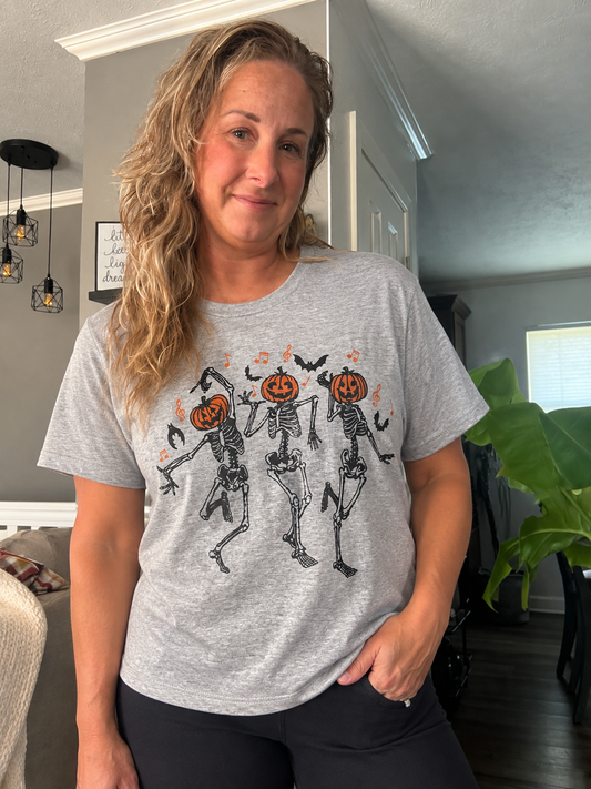 Dancing Skellies Halloween Graphic Tee
