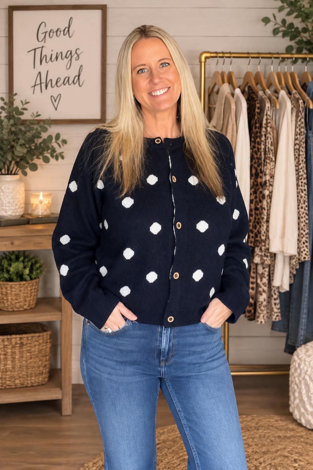 Dot to Dot Sweater Cardigan