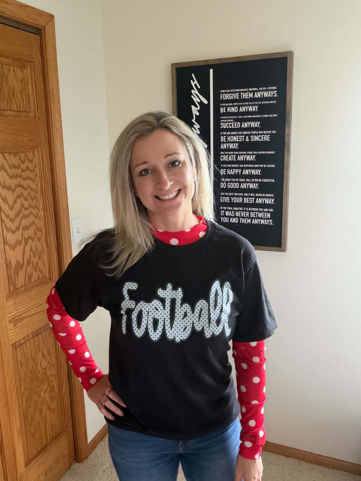 Touchdown & Dots Football Tee