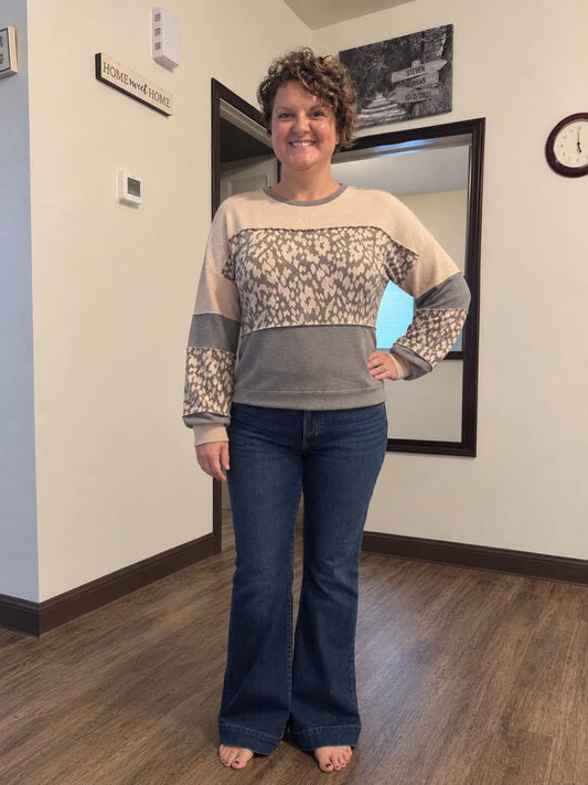 French Terry Loose Fit Pullover Top