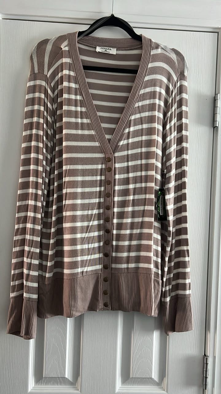 Candy Plus Striped Snap Cardigan