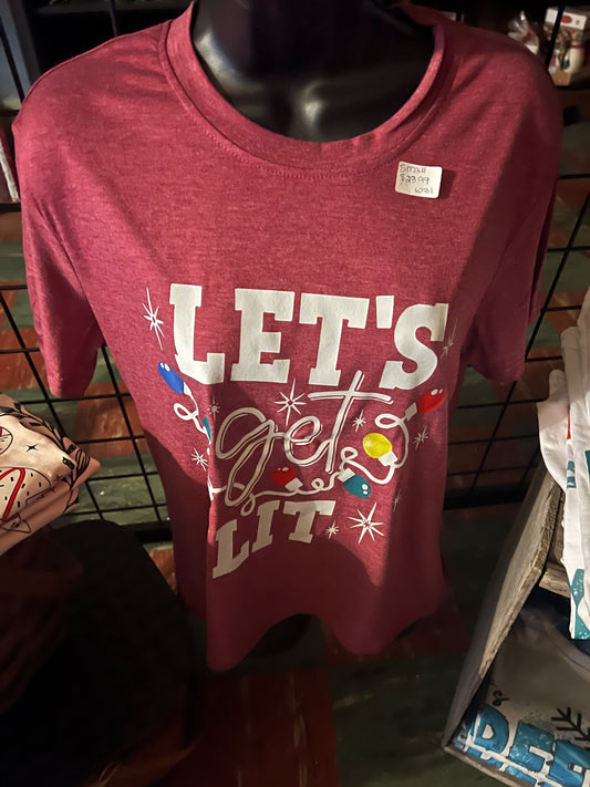 “Let’s Get Lit” Holiday Graphic Tee
