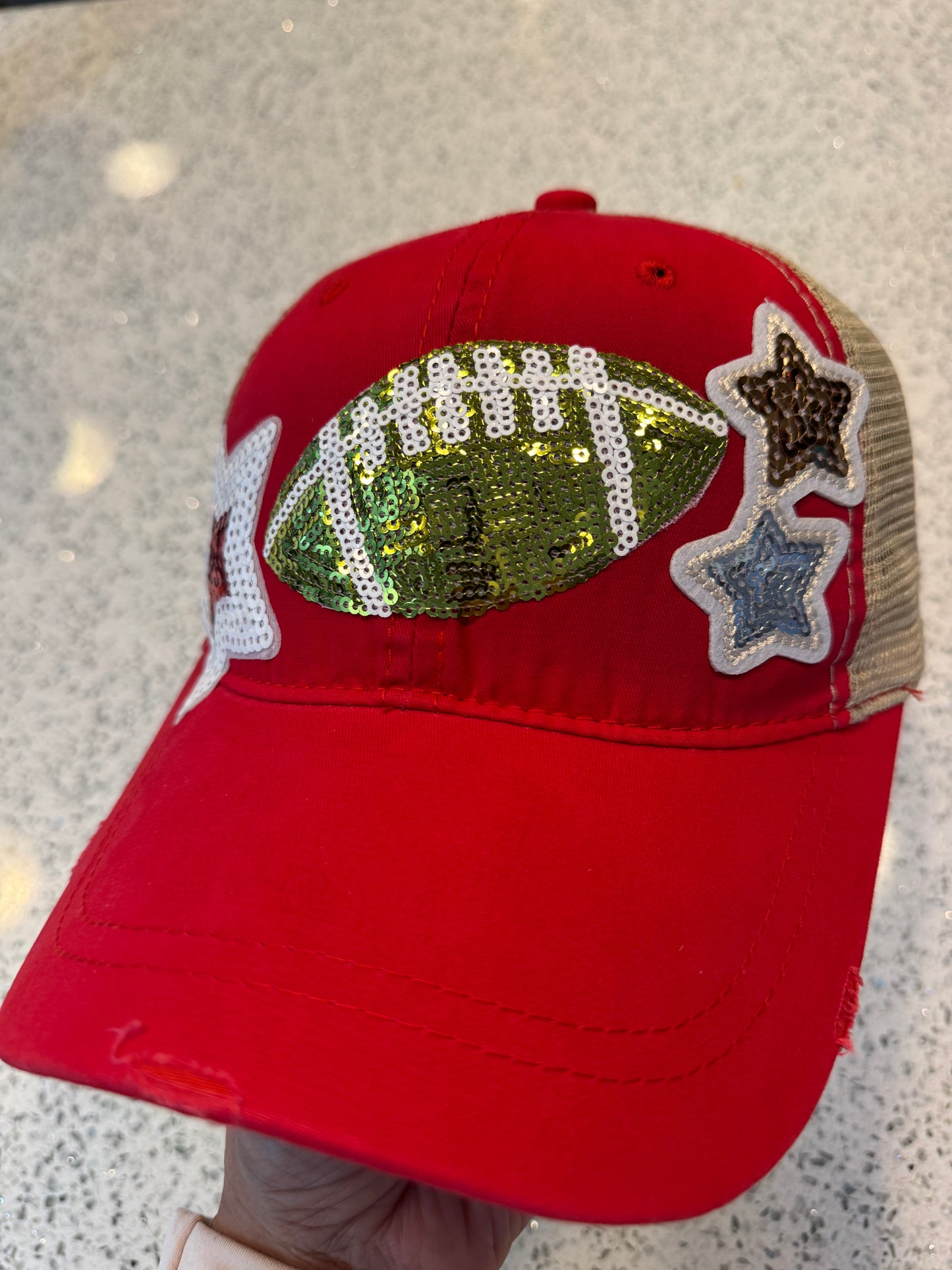 All the Glitz Football Cap