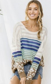 Abbie Open Knit Sweater "FINAL SALE"