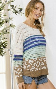 Abbie Open Knit Sweater "FINAL SALE"